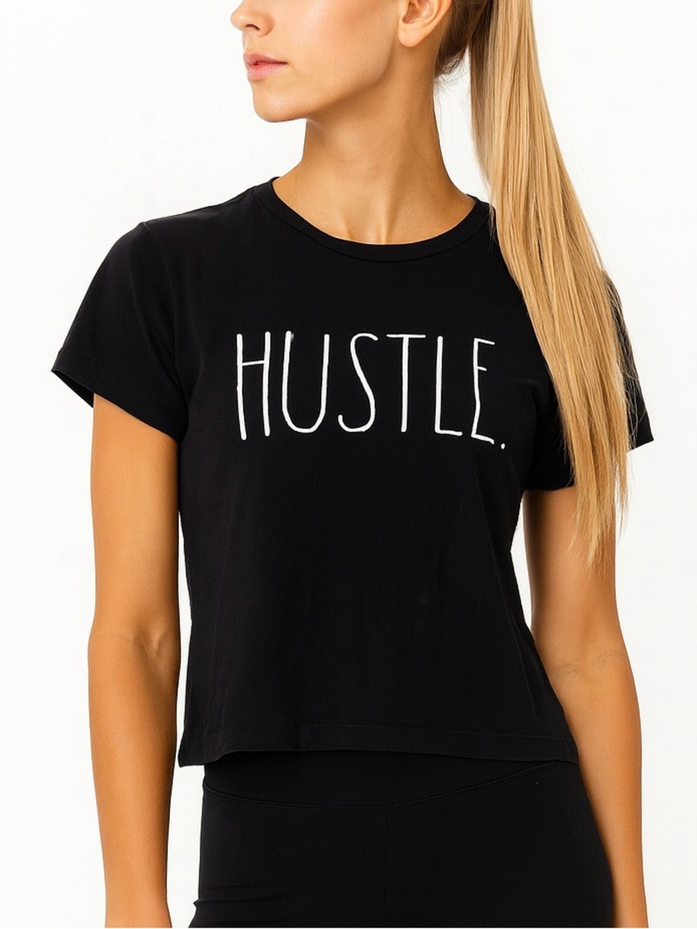Rae Dunn Black Hustle Graphic T-Shirt